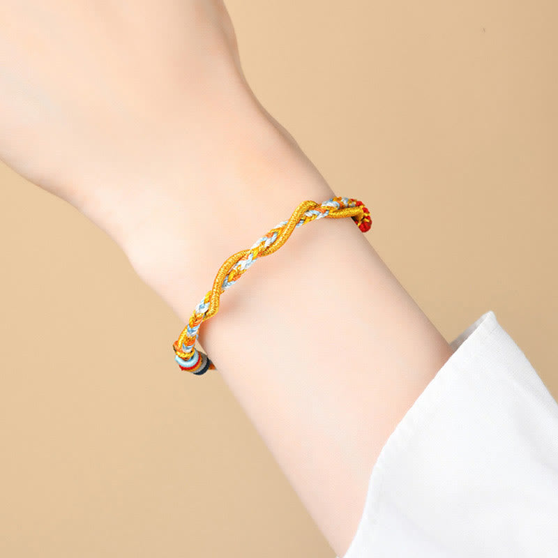 Buddha Stones Colorful String Snake Dragon Year of the Snake Luck Bracelet - image 2