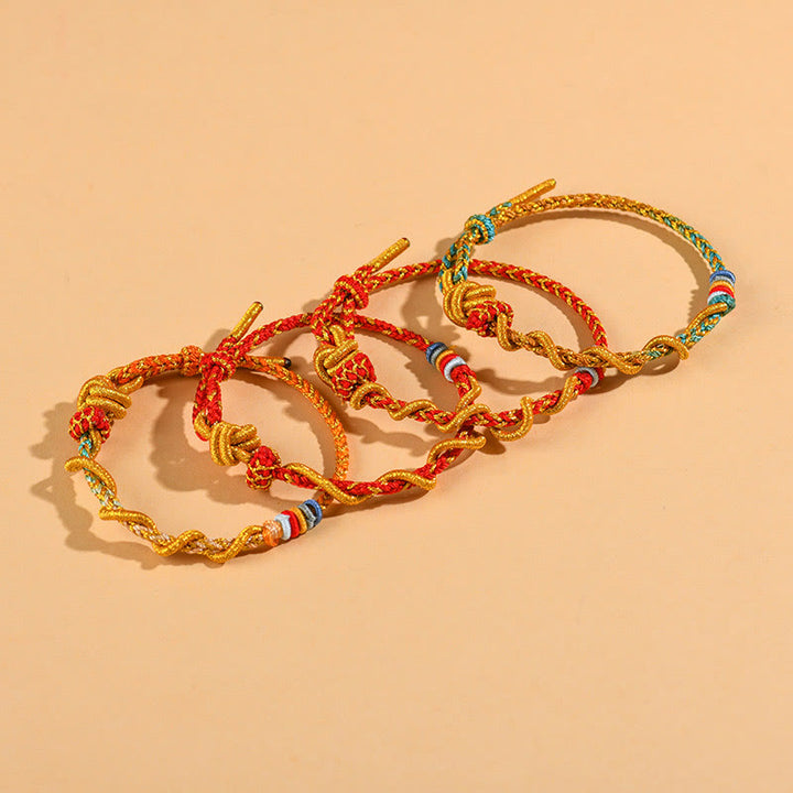 Buddha Stones Colorful String Snake Dragon Year of the Snake Luck Bracelet - image 29