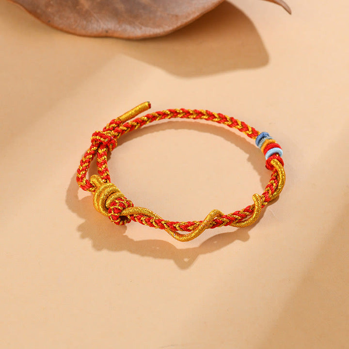 Buddha Stones Colorful String Snake Dragon Year of the Snake Luck Bracelet - image 20