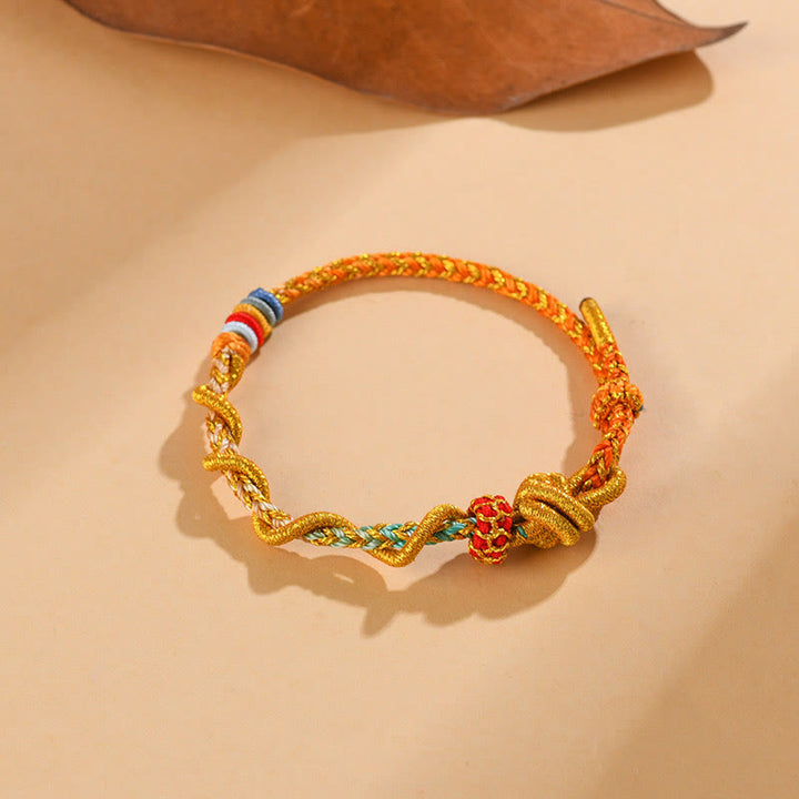 Buddha Stones Colorful String Snake Dragon Year of the Snake Luck Bracelet - image 23