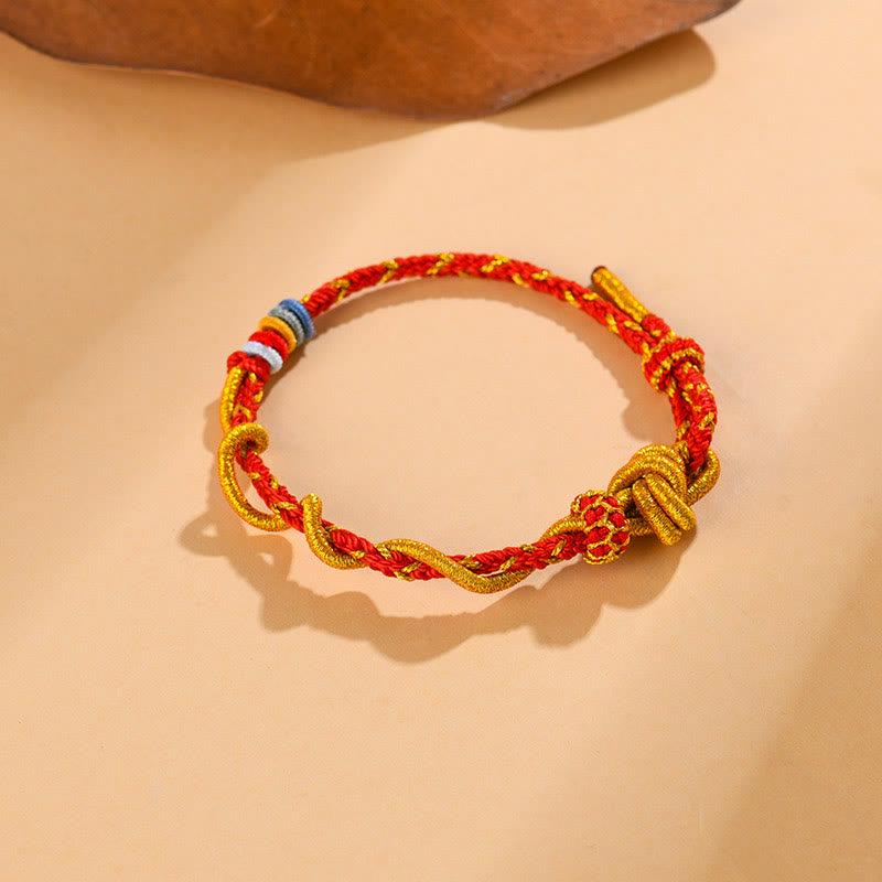 Buddha Stones Colorful String Snake Dragon Year of the Snake Luck Bracelet - image 17