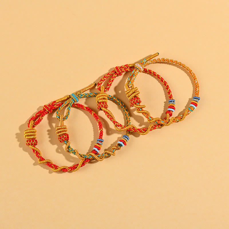 Buddha Stones Colorful String Snake Dragon Year of the Snake Luck Bracelet - image 28