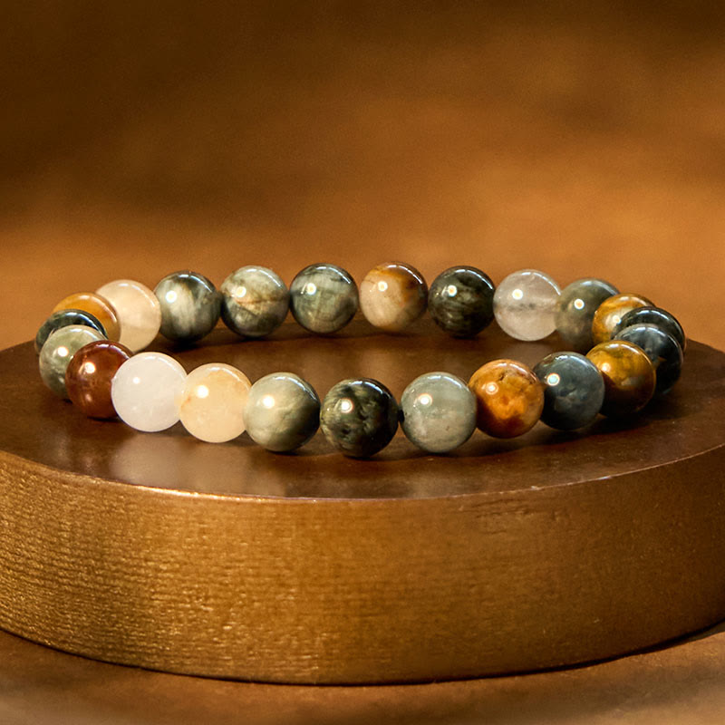 Buddha Stones Natural Eagle's Eye Stone Confidence Positive Bracelet - Eagle's Eye Stone(Wrist Circumference: 14-16cm) - image 0