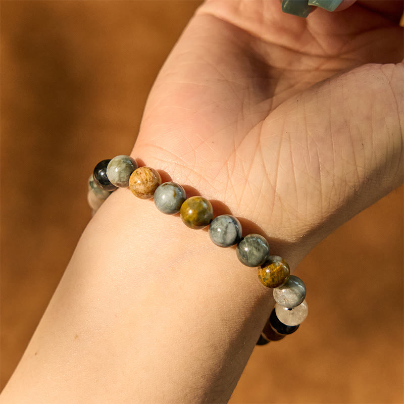 Buddha Stones Natural Eagle's Eye Stone Confidence Positive Bracelet - image 6