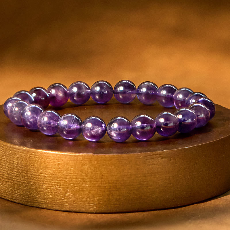 Buddha Stones Natural Amethyst Inner Peace Meditation Bracelet - Amethyst(Wrist Circumference: 14-16cm) - image 0