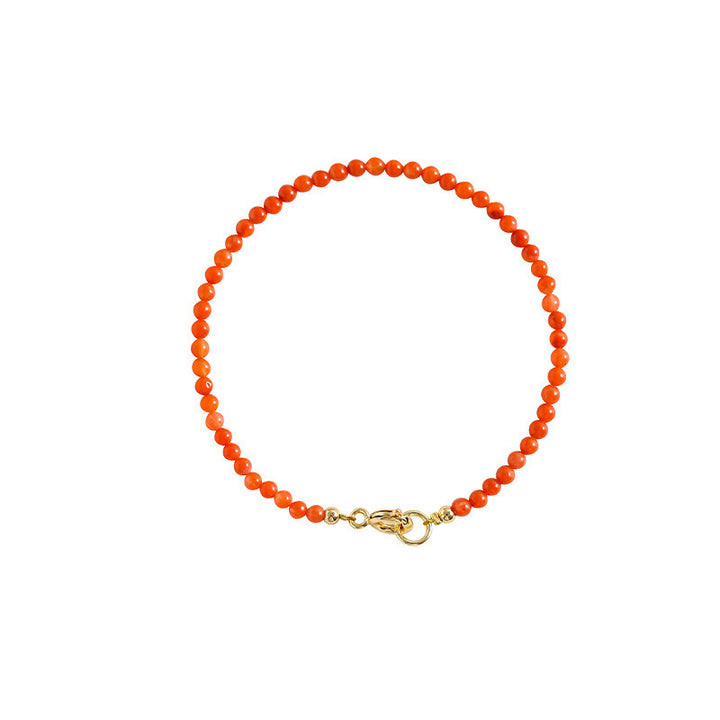 Buddha Stones Natural Cherry Persimmon Red Agate Ultra-thin Beads Confidence Bracelet - image 11