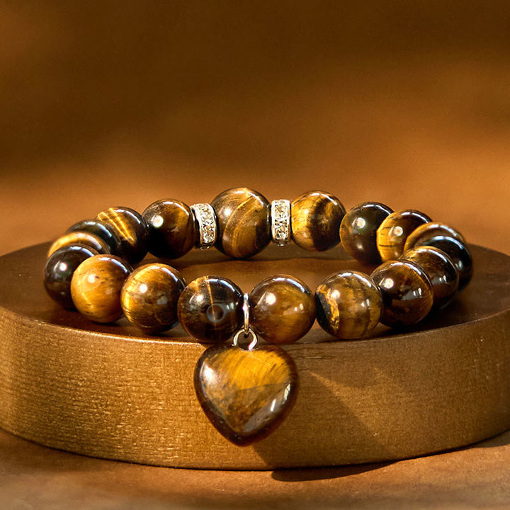 Buddha Stones Various Crystal Green Aventurine Love Heart Balance Bracelet - image 3