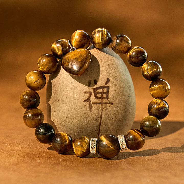 Buddha Stones Various Crystal Green Aventurine Love Heart Balance Bracelet - image 4