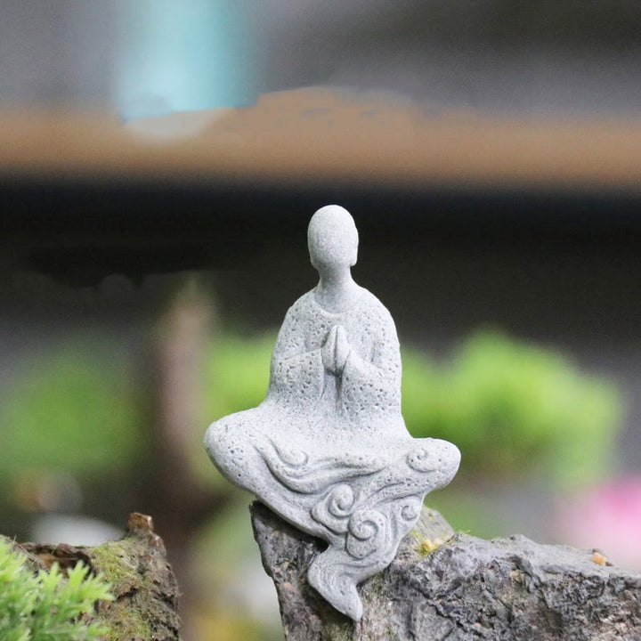 Buddha Stones Meditation Buddha Monk Serenity Home Decoration - Small Seated Buddha 4.8*2.8*8cm - image 14