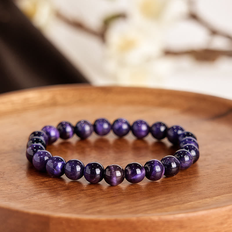 Buddha Stones Purple Tiger Eye Creativity Bracelet - image 1