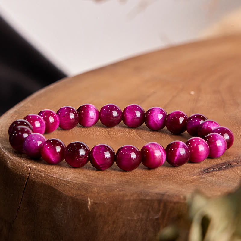 Buddha Stones Red Tiger Eye Calm Bracelet - Red Tiger Eye(Wrist Circumference: 14-16cm) - 12mm - image 0