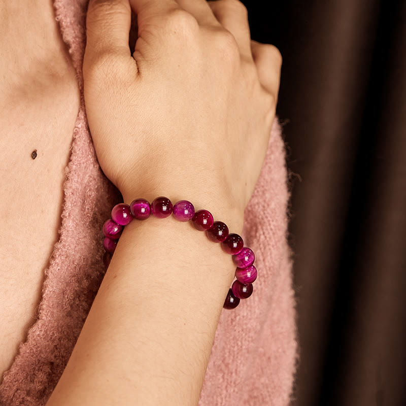 Buddha Stones Red Tiger Eye Calm Bracelet - image 4