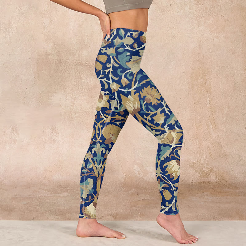 Buddha Stones Interconnected Lotus Flowers Pattern Gym Leggings Women's Yoga Pants - image 16