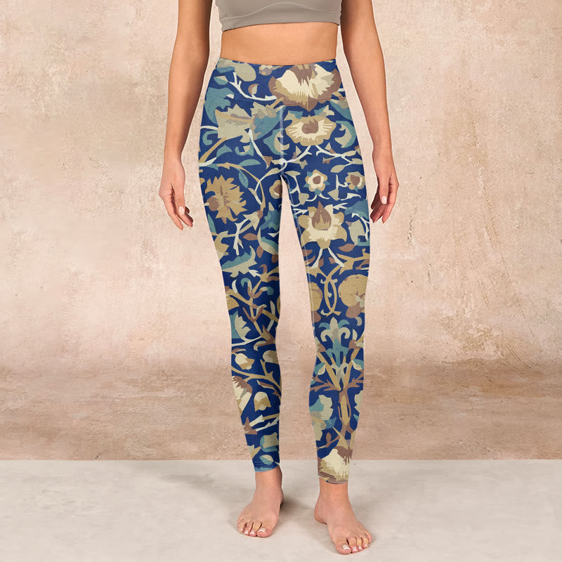 Buddha Stones Interconnected Lotus Flowers Pattern Gym Leggings Women's Yoga Pants - image 1