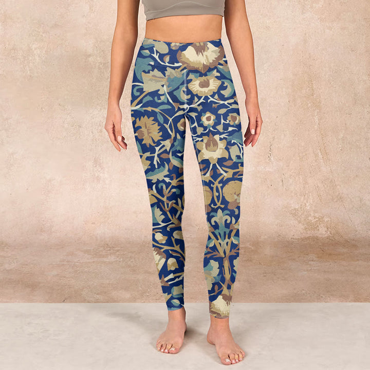 Buddha Stones Interconnected Lotus Flowers Pattern Gym Leggings Women's Yoga Pants - image 1