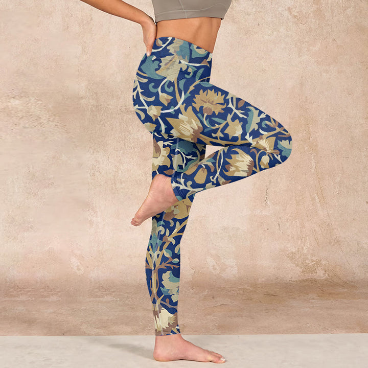 Buddha Stones Interconnected Lotus Flowers Pattern Gym Leggings Women's Yoga Pants - image 15