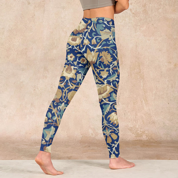 Buddha Stones Interconnected Lotus Flowers Pattern Gym Leggings Women's Yoga Pants - image 4