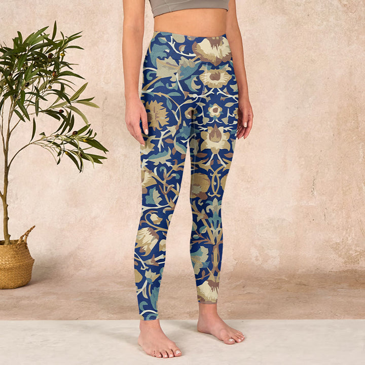 Buddha Stones Interconnected Lotus Flowers Pattern Gym Leggings Women's Yoga Pants - image 3