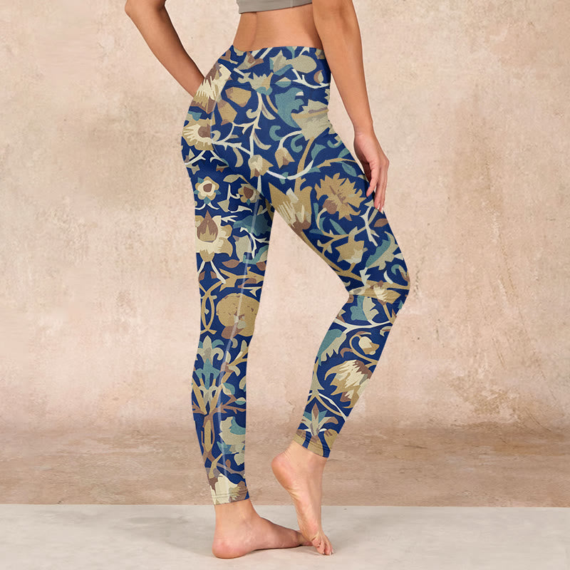 Buddha Stones Interconnected Lotus Flowers Pattern Gym Leggings Women's Yoga Pants - image 2