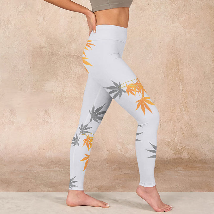 Buddha Stones Maple Gym Leggings Women's Yoga Pants - image 16