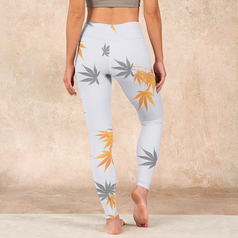 Buddha Stones Maple Gym Leggings Women's Yoga Pants - image 14