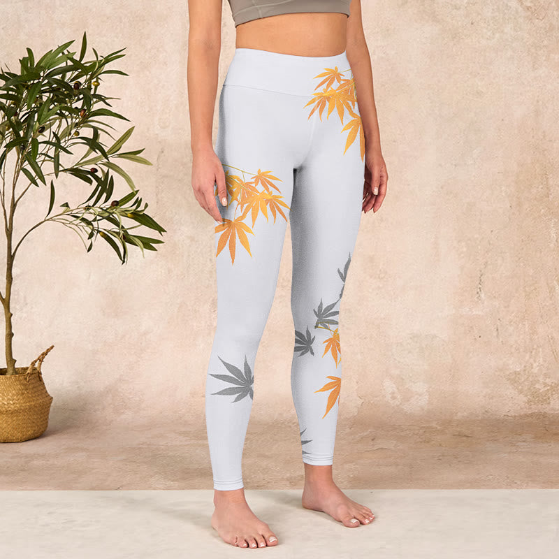 Buddha Stones Maple Gym Leggings Women's Yoga Pants - image 3