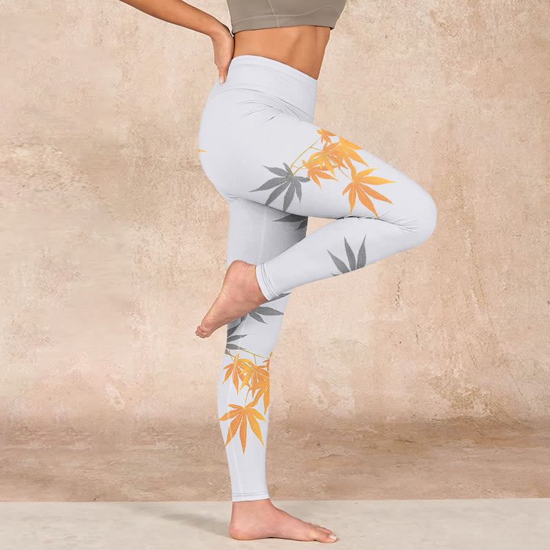 Buddha Stones Maple Gym Leggings Women's Yoga Pants - image 15