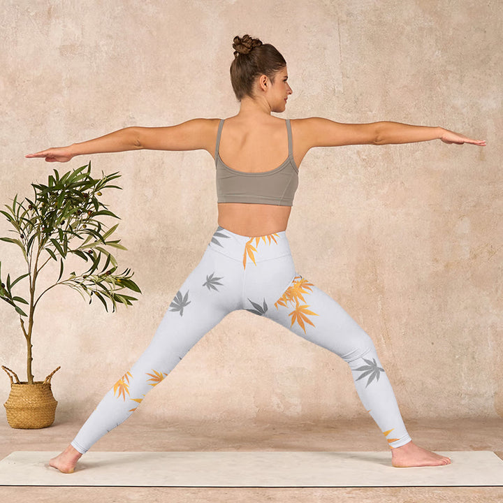 Buddha Stones Maple Gym Leggings Women's Yoga Pants - image 10