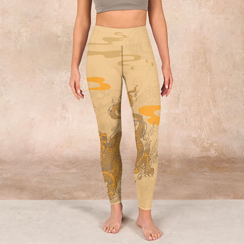 Buddha Stones PiXiu Clouds Pattern Gym Leggings Women's Yoga Pants - image 1