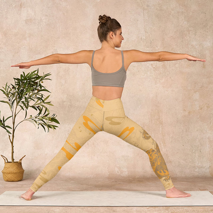 Buddha Stones PiXiu Clouds Pattern Gym Leggings Women's Yoga Pants - image 10