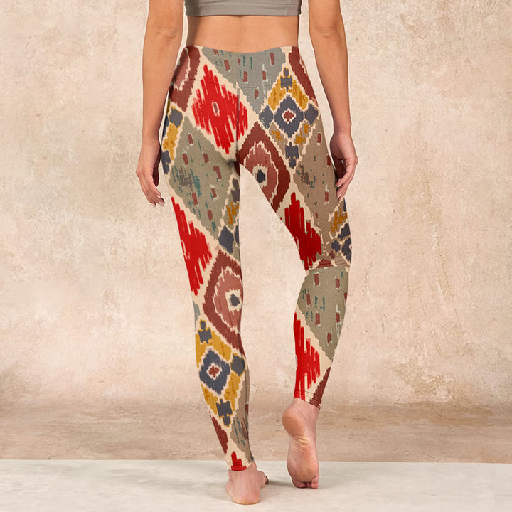 Buddha Stones Plaid Printed Gym Leggings Women's Yoga Pants - image 14