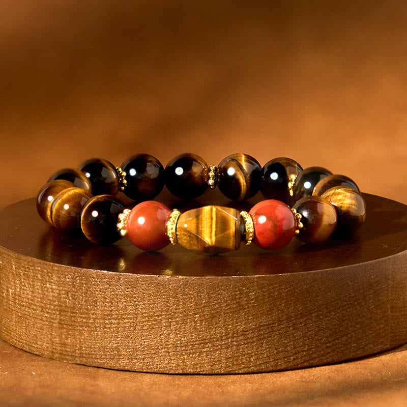 Buddha Stones Tiger Eye Courage Bracelet - Tiger Eye(Wrist Circumference: 14-16cm) - image 0
