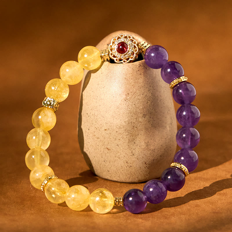 Buddha Stones Citrine Amethyst Pleasure Bracelet - image 1