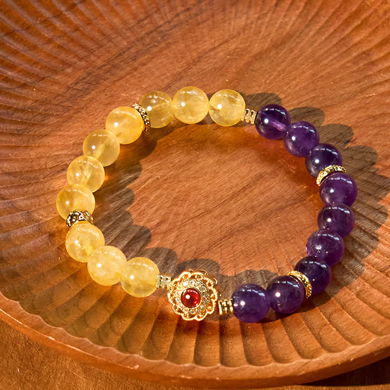 Buddha Stones Citrine Amethyst Pleasure Bracelet - image 2