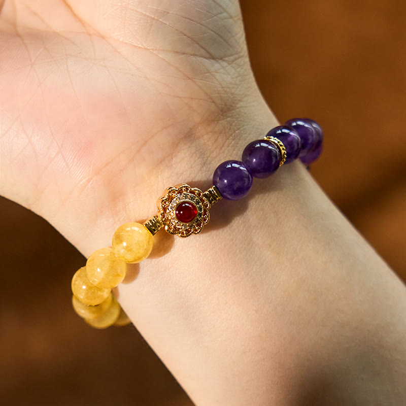 Buddha Stones Citrine Amethyst Pleasure Bracelet - image 5