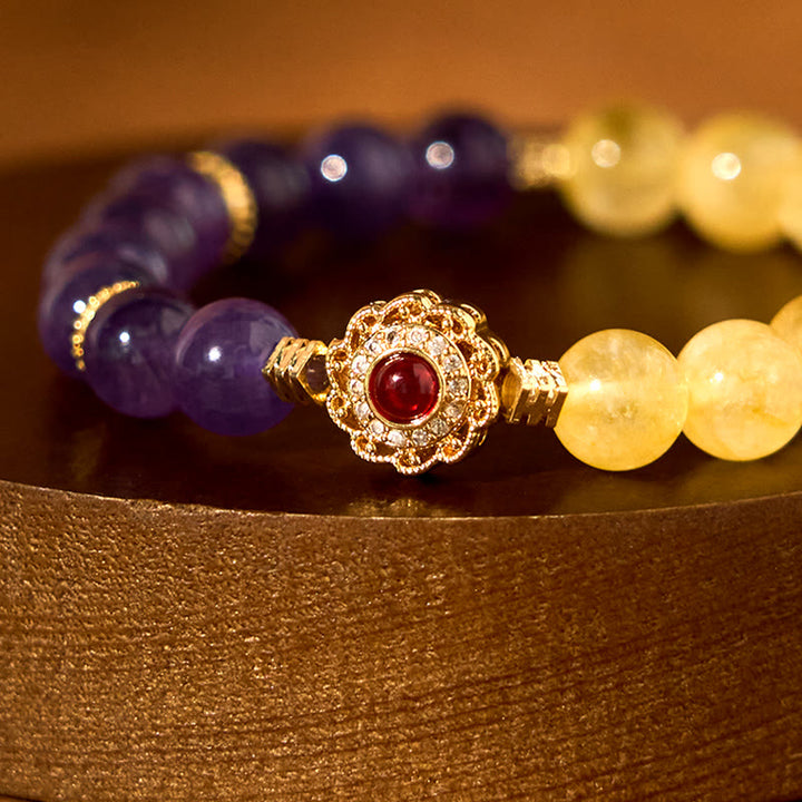 Buddha Stones Citrine Amethyst Pleasure Bracelet - image 4