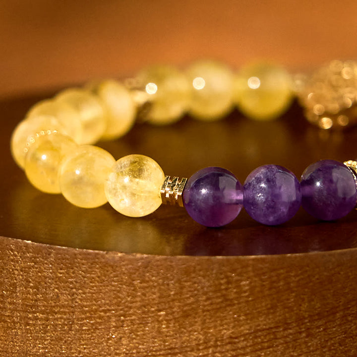 Buddha Stones Citrine Amethyst Pleasure Bracelet - image 3