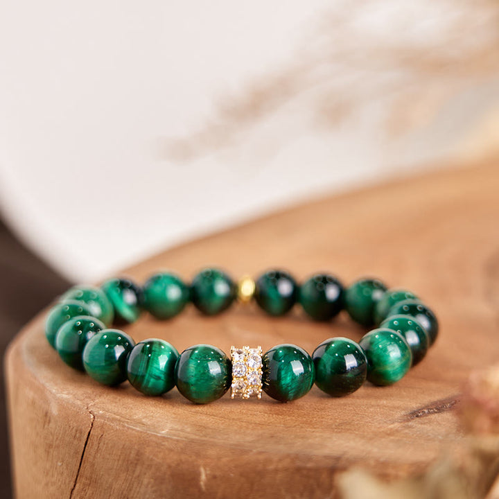 Buddha Stones Green Tiger Eye Positive Bracelet - image 2