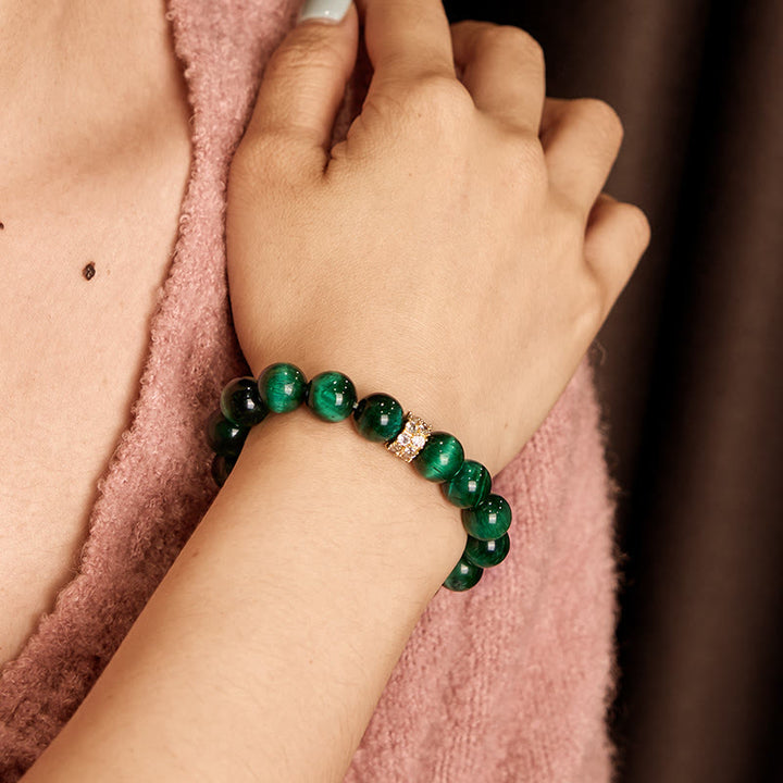 Buddha Stones Green Tiger Eye Positive Bracelet - image 3