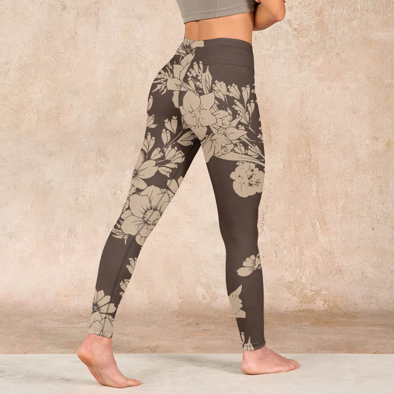 Buddha Stones Flowers Blossom Print Sports Fitness Leggings Women's Yoga Pants - image 21
