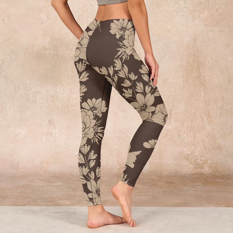 Buddha Stones Flowers Blossom Print Sports Fitness Leggings Women's Yoga Pants - image 19