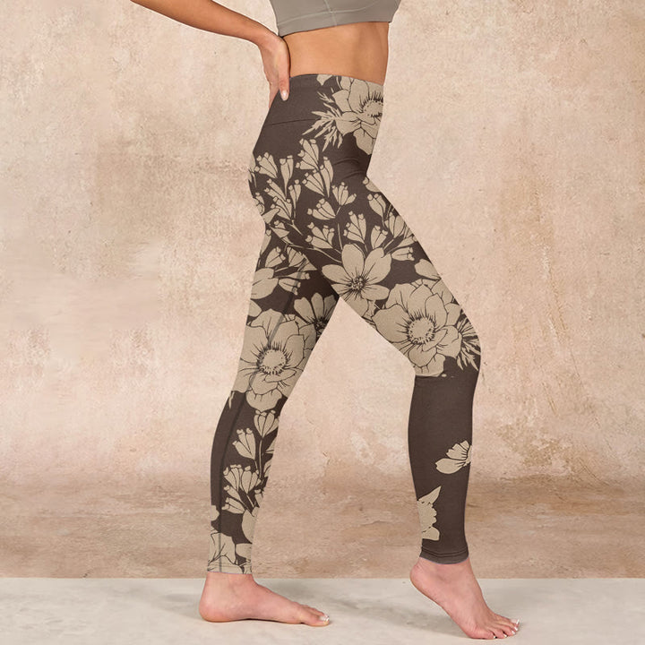 Buddha Stones Flowers Blossom Print Sports Fitness Leggings Women's Yoga Pants - image 33