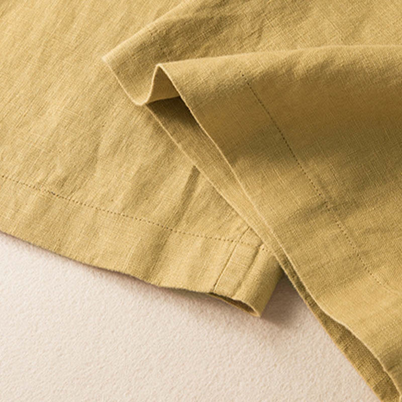 Buddha Stones Casual Solid Color Cotton Linen Women's Wide Leg Pants With Pockets - image 32