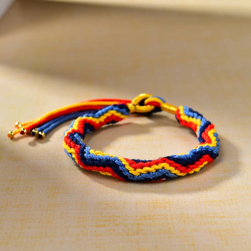Buddha Stones Tibetan Hand-woven Colored Rope Luck Bracelet - image 2