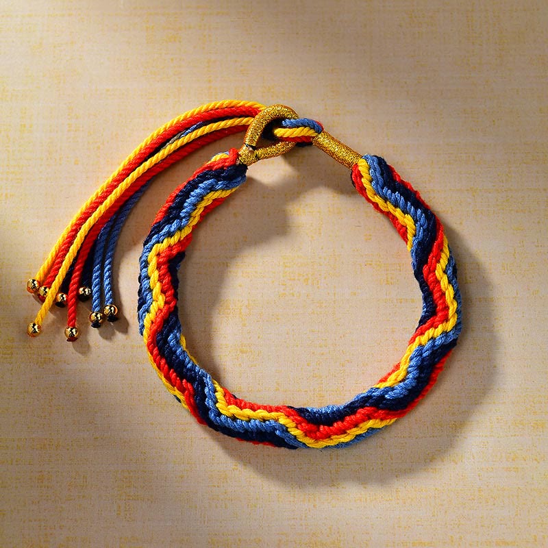 Buddha Stones Tibetan Hand-woven Colored Rope Luck Bracelet - Tibetan Colorful Rope (Wrist Circumference: 13-21cm) - image 0