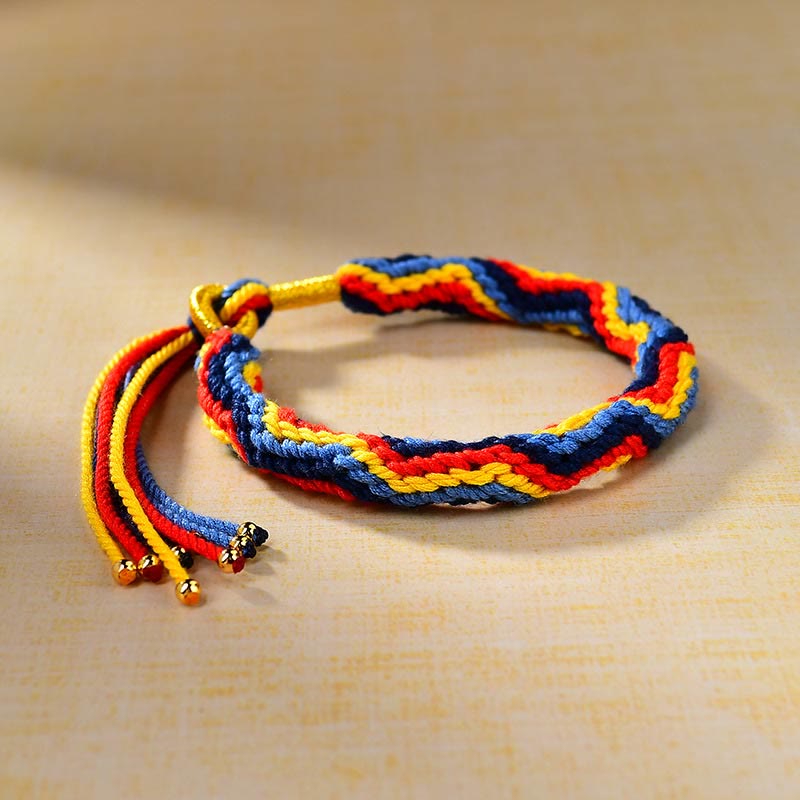 Buddha Stones Tibetan Hand-woven Colored Rope Luck Bracelet - image 1