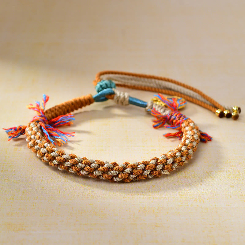Buddha Stones Tibetan Colored Rope Zakiram Goddess Of Wealth Adjustable Protection Bracelet - image 2