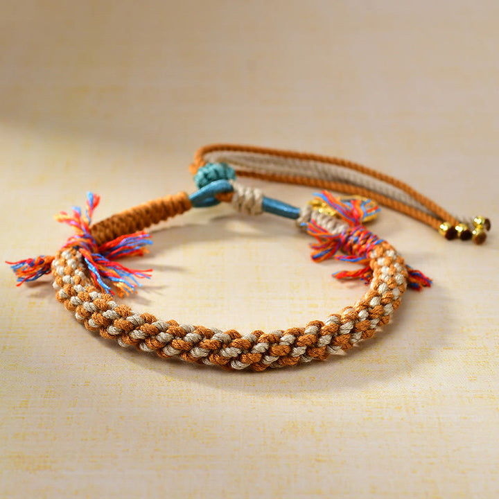 Buddha Stones Tibetan Colored Rope Zakiram Goddess Of Wealth Adjustable Protection Bracelet - image 2