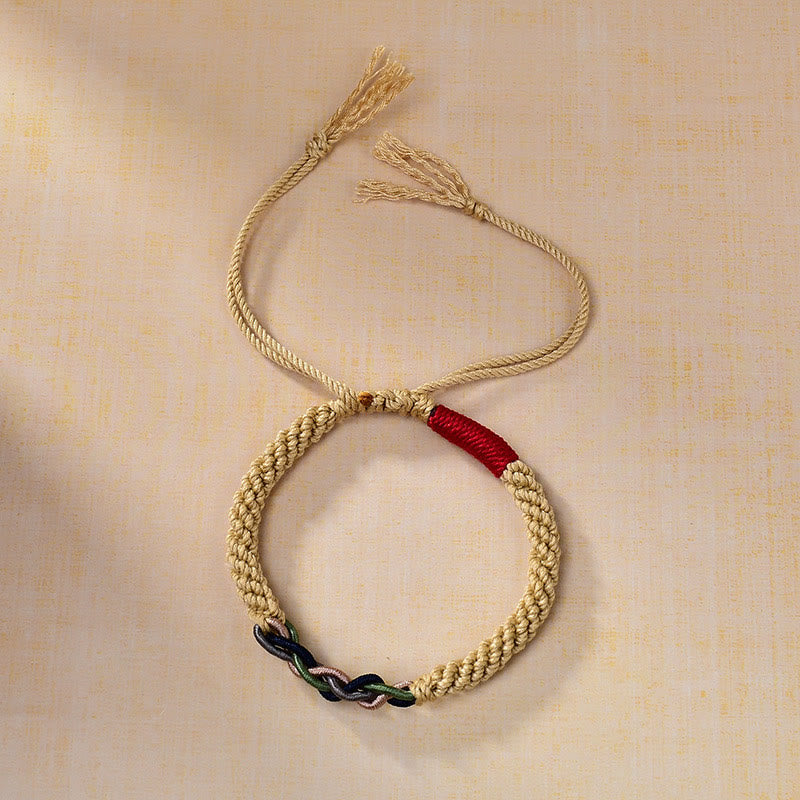 Buddha Stones Tibetan Hand-rubbed Cotton Rope Luck Bracelet - image 3