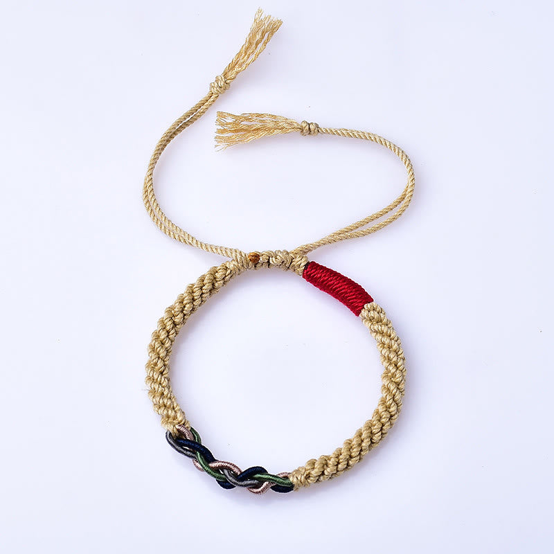 Buddha Stones Tibetan Hand-rubbed Cotton Rope Luck Bracelet - image 4